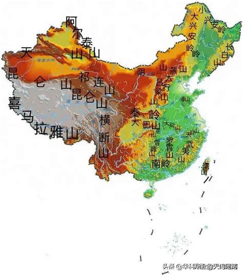 中國山脈分佈圖|中國地理/中國地形